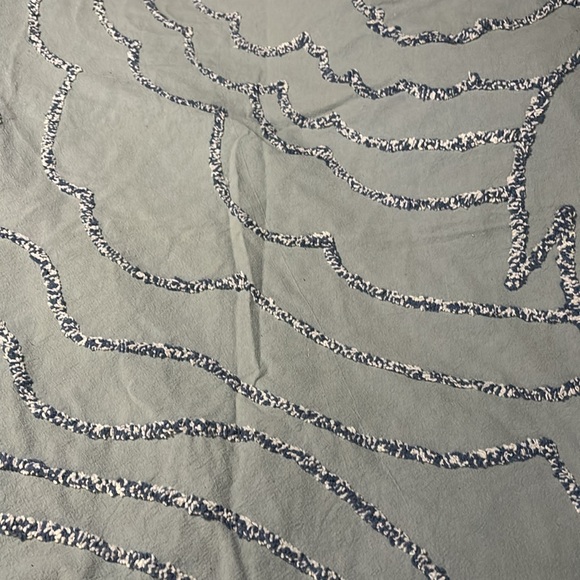 UO Shower Curtain Cover. Margot Chenille Abstract Design*10 Top Hang Buttonholes - Picture 5 of 5